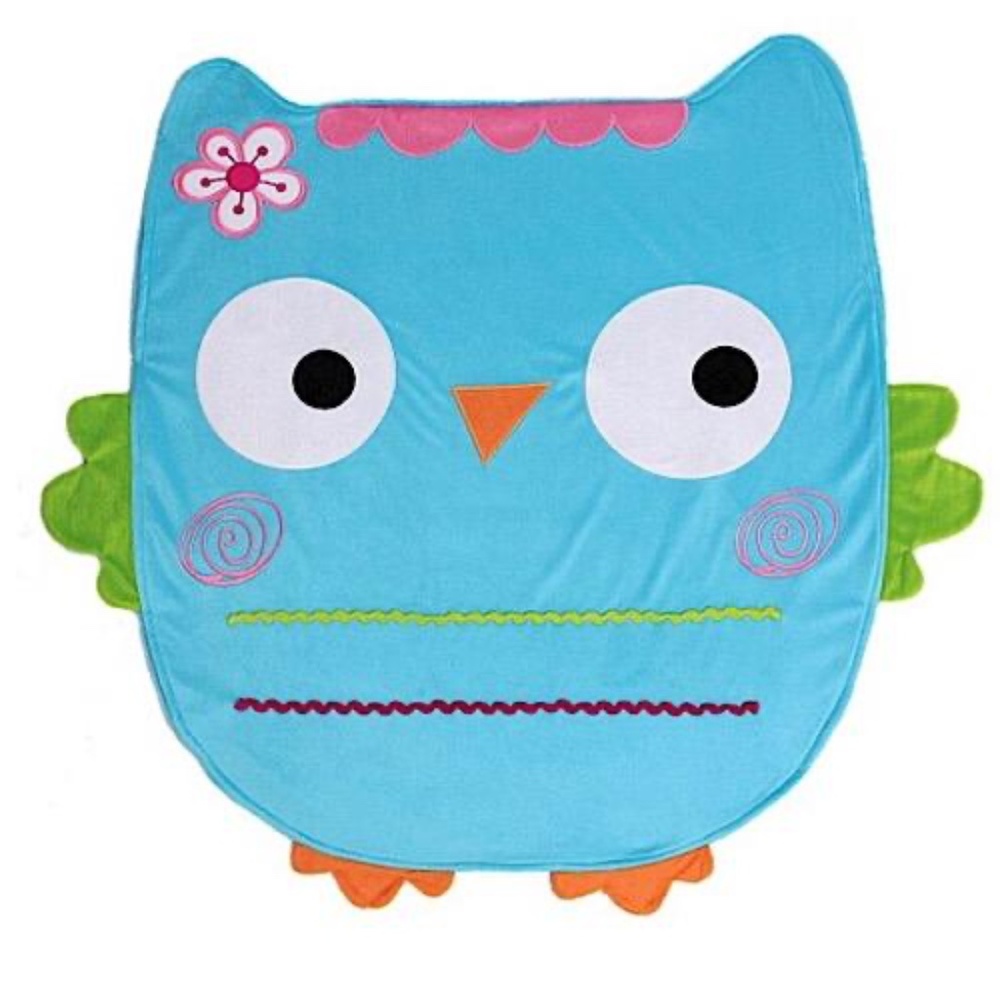 NoJo Owl-Shaped Baby Blanket- Blue